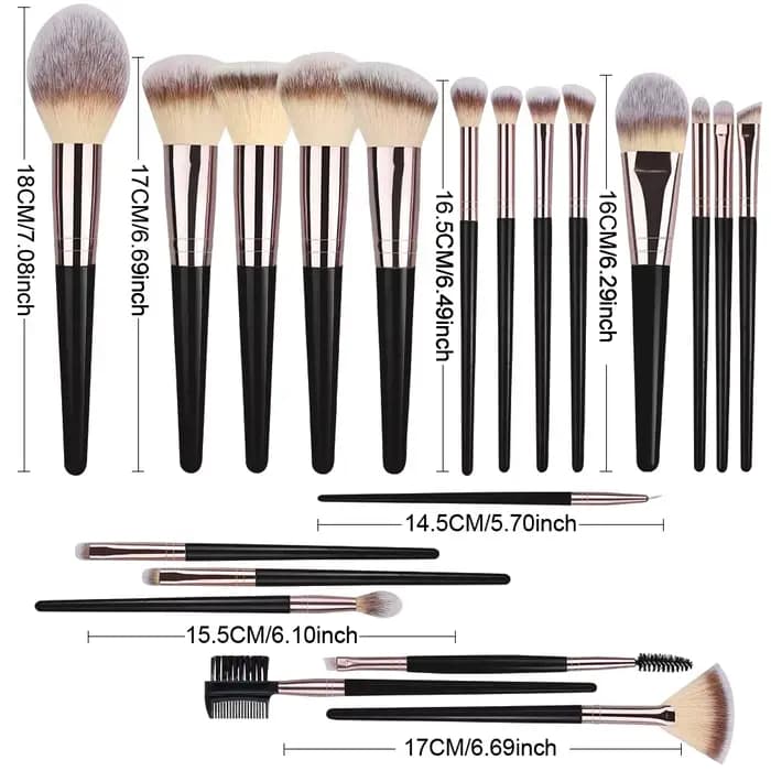 Ensemble de pinceaux de maquillage professionnels, 3 à 20 pièces, pour fard à paupières, fond de tei
