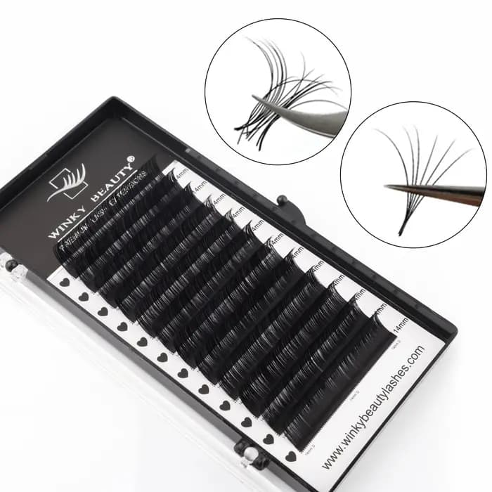 1 pc 0.03-0.20mm C/CC/D/DD Curl Extension de cils matériau mince et doux Volume cils individuels fau