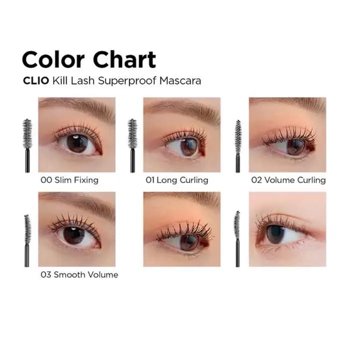 Mascara CLIO Kill Lash Superproof, Formule Volumisante, Léger et Sans Grumeaux, Défini et Séparé, Co