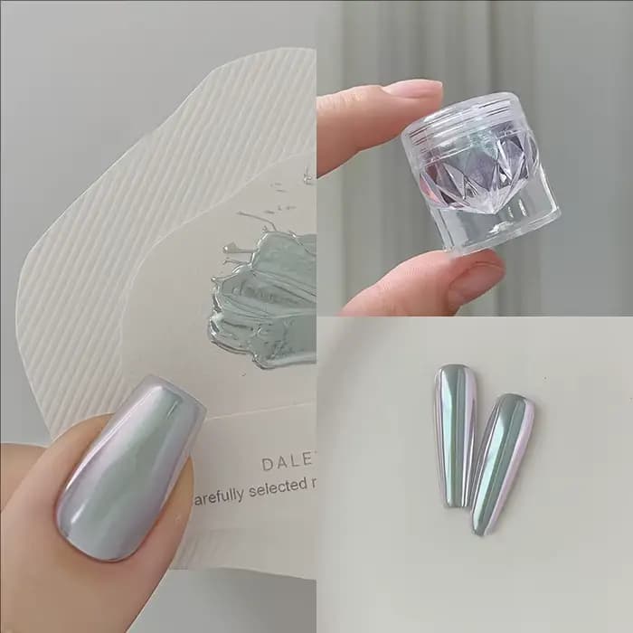 Poudre à ongles dégradée Aurora, effet miroir galvanisé multicolore, paillettes scintillantes pour N