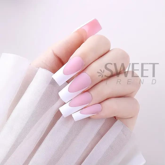 Faux ongles carrés courts, pointes en Gel doux, à pression, artificiels français y2k, fournitures po