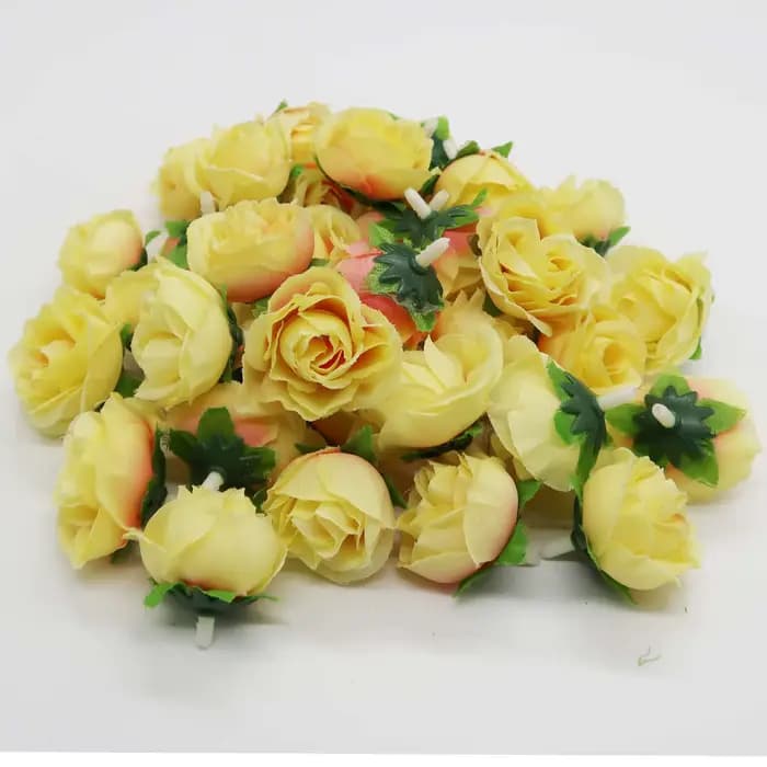 Mini-bouquet de roses artificielles pour décoration murale de mariage, rideau de perles DIY, roses a