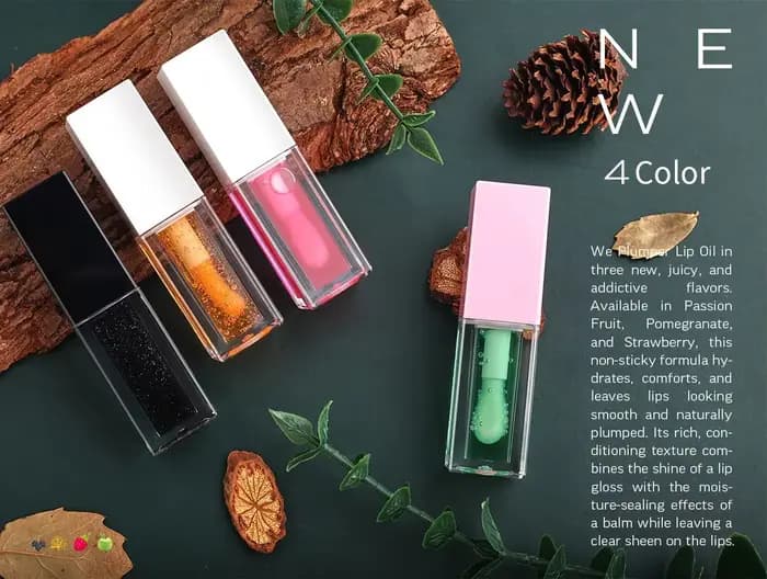 45 saveurs clair brillant à lèvres repulpant marque privée huile pour les lèvres longue durée fruits