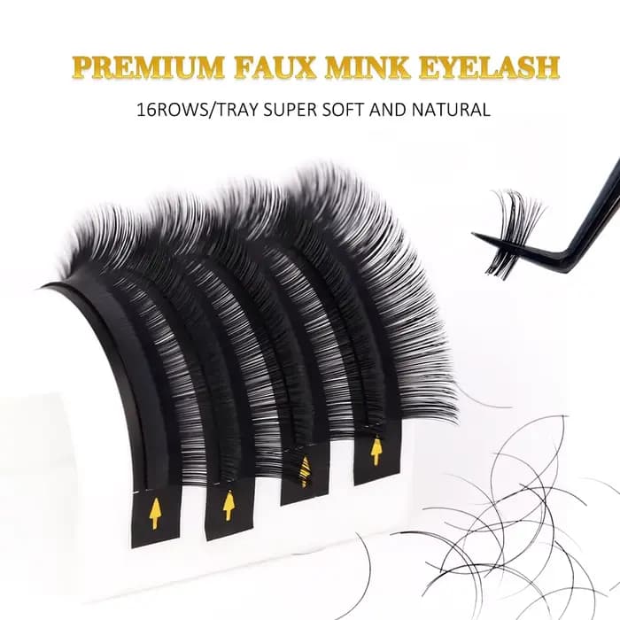 Lashprofessor-Extensions de cils en faux vison, doux, naturels, individuels, coréen, Pbt, volume rus