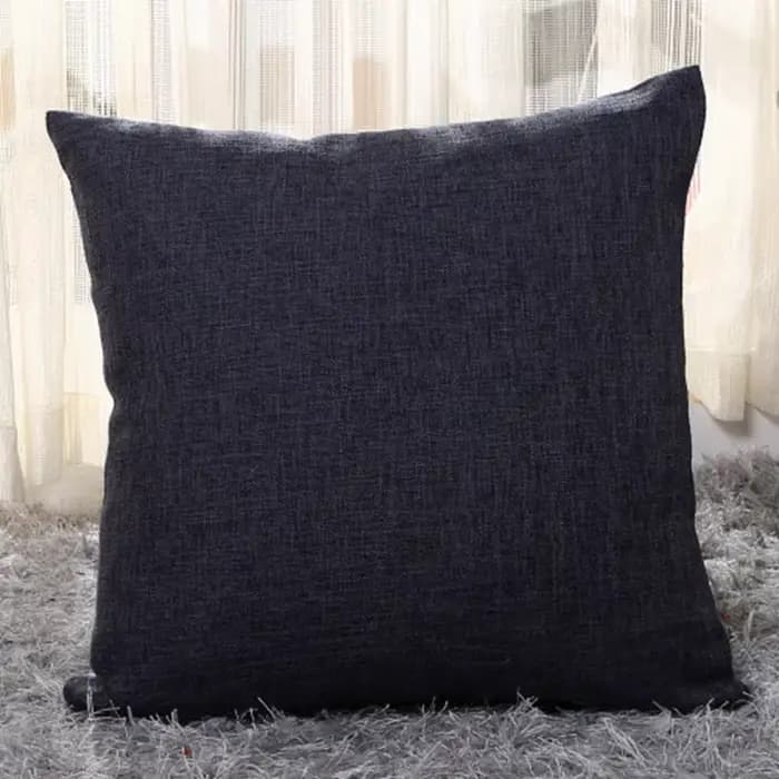 Housse de coussin en coton et lin pour la maison, taie d'oreiller décorative, couleur unie, jaune, g
