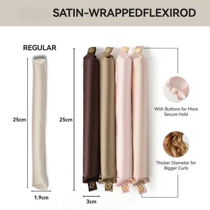 Bigoudi sans chaleur sans chaleur, tige à friser en Satin, bandeau, boucles paresseuses, bigoudis do