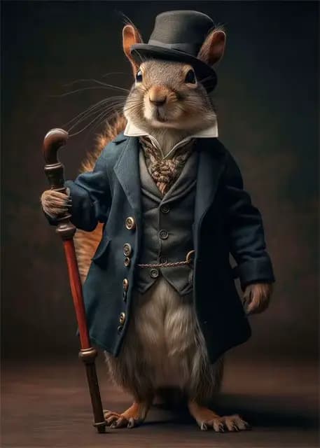 Affiches imprimées sur toile avec Portrait d'animaux Steampunk, images rétro, peinture murale d'art