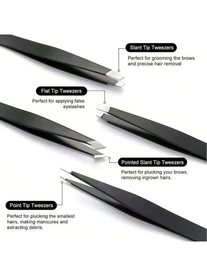 Pincettes à sourcils polyvalentes, paquet de 4 outils de maquillage pour resserrer les sourcils en a