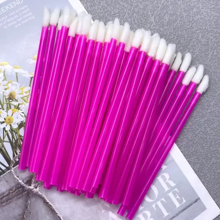 500 pièces brosse à lèvres jetable rouge à lèvres brosse cils microbrosse Mascara baguettes applicat