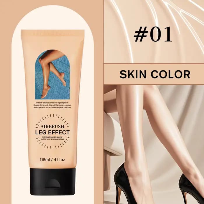 Fond de teint pour le corps des jambes de 118 ml, correcteur imperméable avec SPF30+, couverture ins