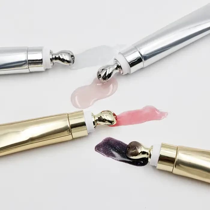 Huile à lèvres végane personnalisable avec logo, 15 ml, tube souple, gloss repulpant, baume à lèvres