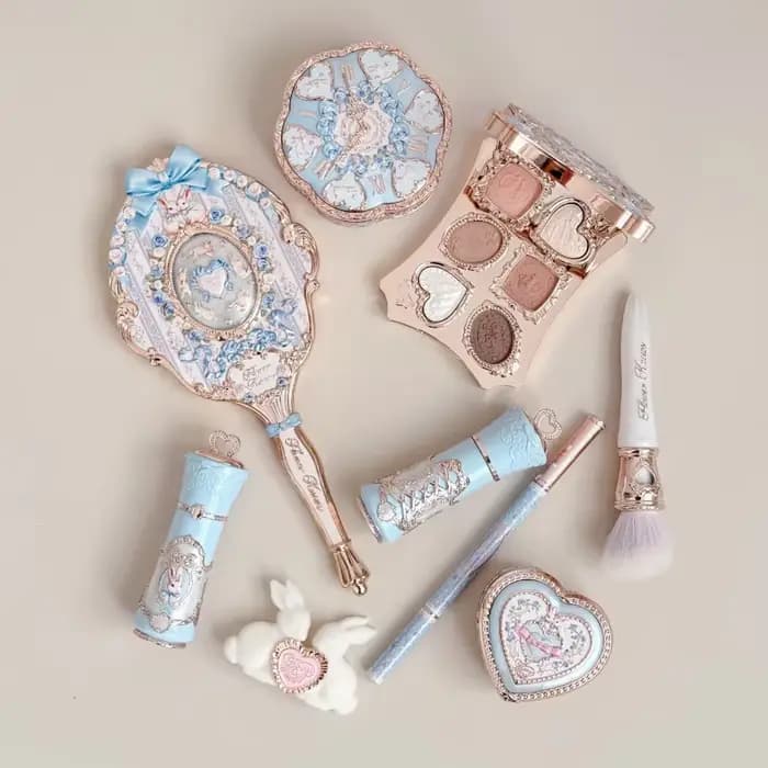 Coffret de maquillage Flower Knows, collection complète Swan Bear Garden, blush en relief, rouge à l