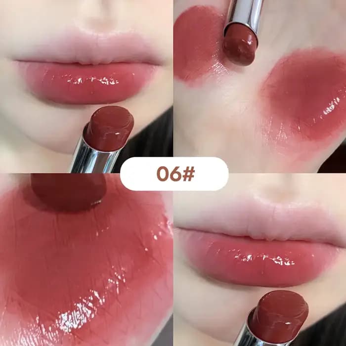 Rouge à lèvres brillant soyeux Gege Bear pompe lèvres humidité bombe à eau confortable Ultra transpa