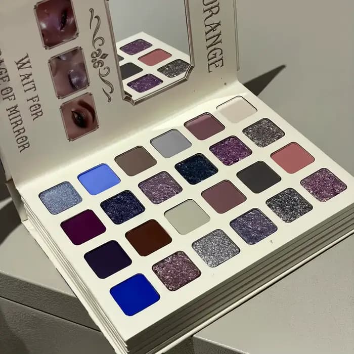 Palette de maquillage tout-en-un Herorange 78 couleurs, style livre, fards à paupières mats, scintil