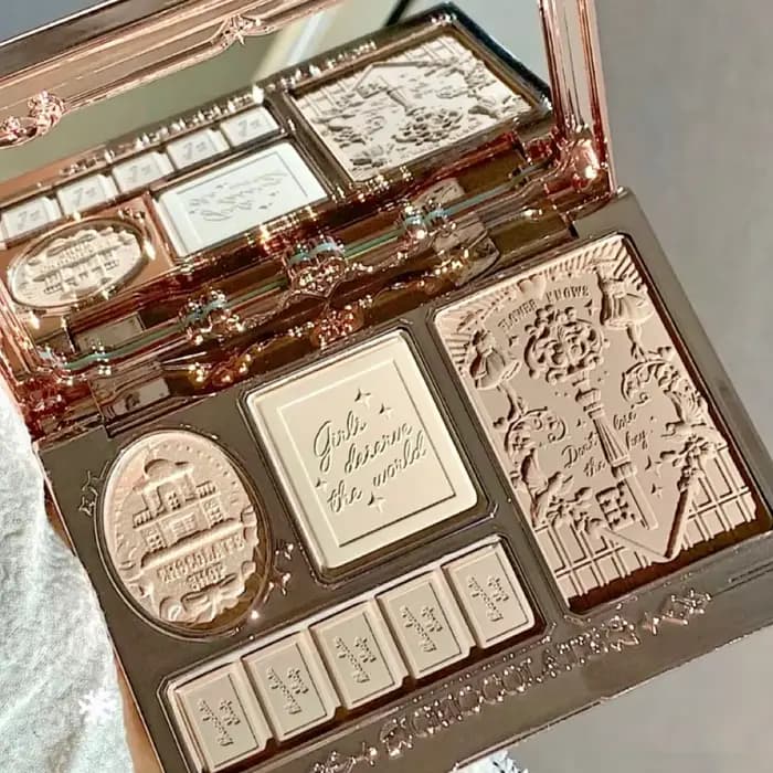 Flower Knows – Palette de poudre de Contour pour femmes, surligneur au chocolat Wonder-Shop, illumin