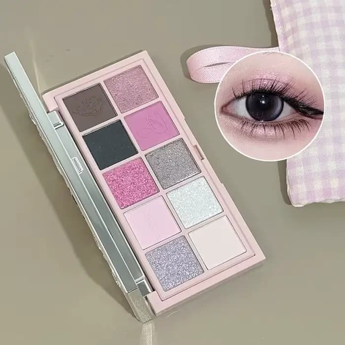 NICEKEY – boîte de maquillage de Ballet rose comprenant 1 boue à lèvres, 1 * poudre pressée, 1 * pou