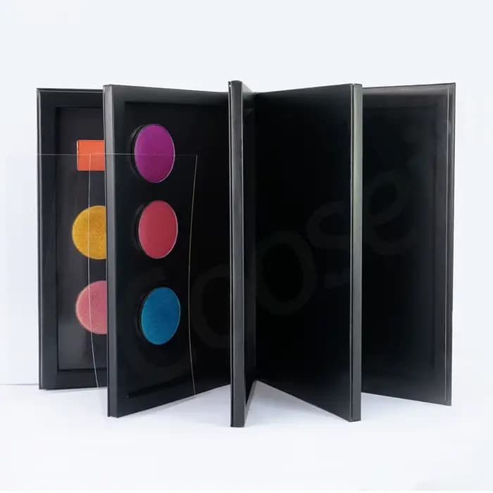 Grande palette de fard à paupières magnétique en forme de livre, 3 ou 4 couches, grande boîte de ran
