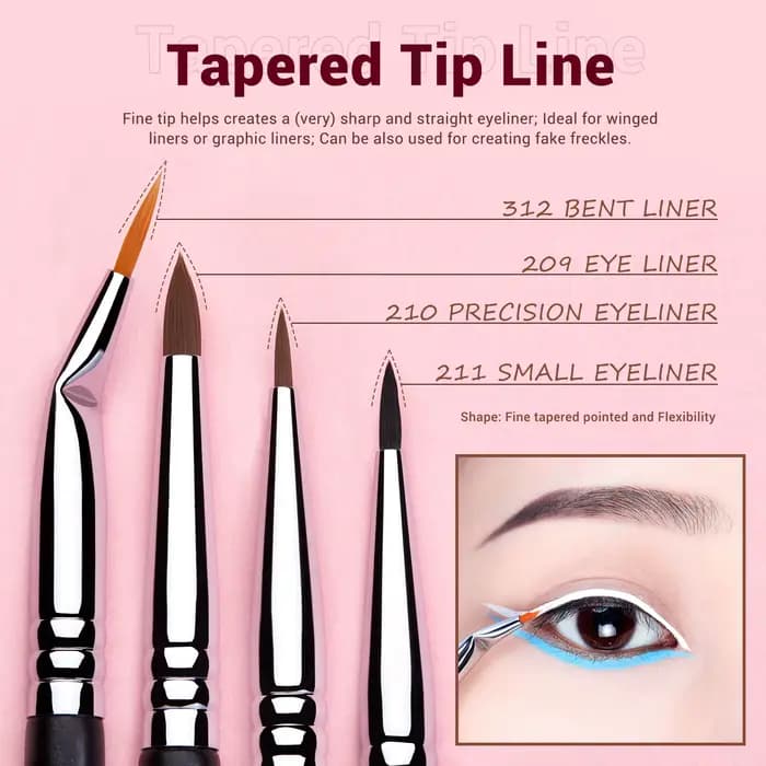 Jessup ensemble de pinceaux Eyeliner, 11 pièces pinceau Eyeliner professionnel, ensemble de pinceaux