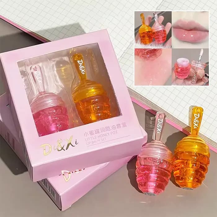 Kleines Honeypot Lippenöl, feuchtigkeitsspendendes et verblassendes Lippenmuster, Wasser-Lippenbalsa