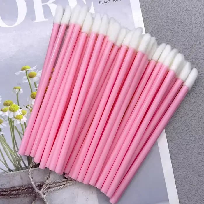 500 pièces brosse à lèvres jetable rouge à lèvres brosse cils microbrosse Mascara baguettes applicat