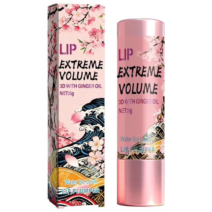 Baume à Lèvres Volume 5g à l'Huile de Gingembre et Peptides - Hydratant Non Collant, Lèvres Lisses e