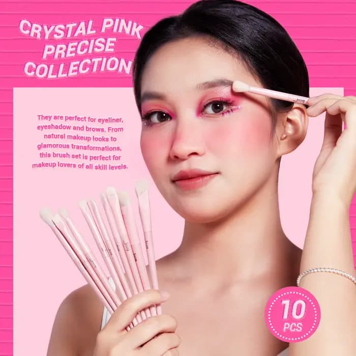 Set de pinceaux Jessup pour ombres à paupières Pinceau maquillage yeux rose Pinceau Correcteur Premi