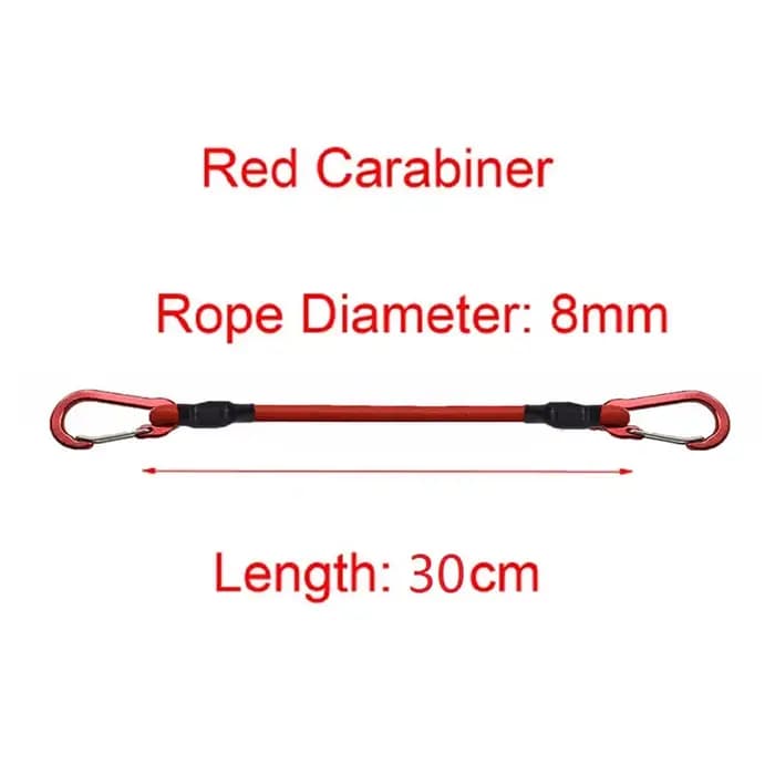 Crochet de corde élastique rouge, petit outil d'extérieur, 7 Types, boucle de corde de tente légère,