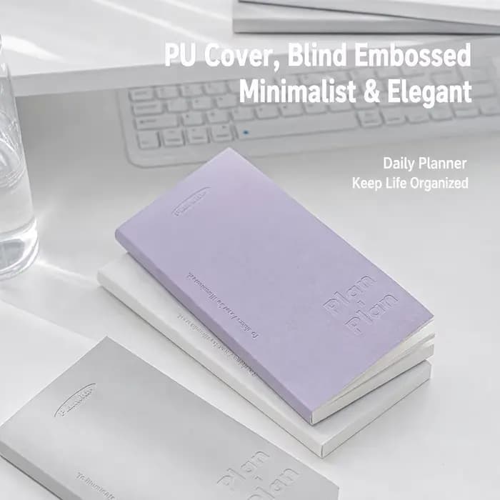 Carnet de planification souple en PU, journal de gestion du temps, agenda portable à ouverture à plat pour la planification quotidienne du travail