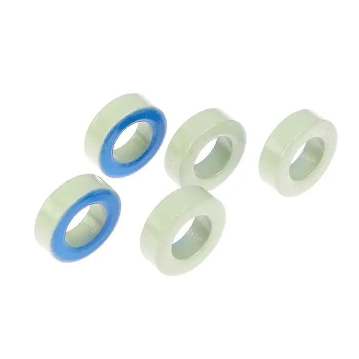 Anneau de noyaux toroïdaux de Ferrite de fer T94-52, 5 pièces, pour inducteurs, noyau de poudre de fer, anneau bleu vert