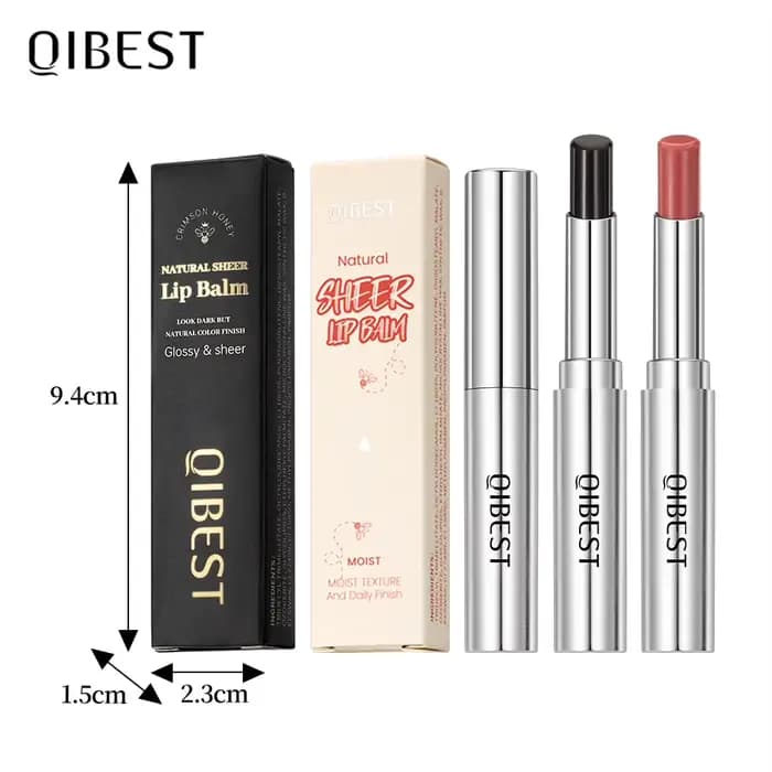 QIBEST baume à lèvres transparent naturel hydratant miel rouge