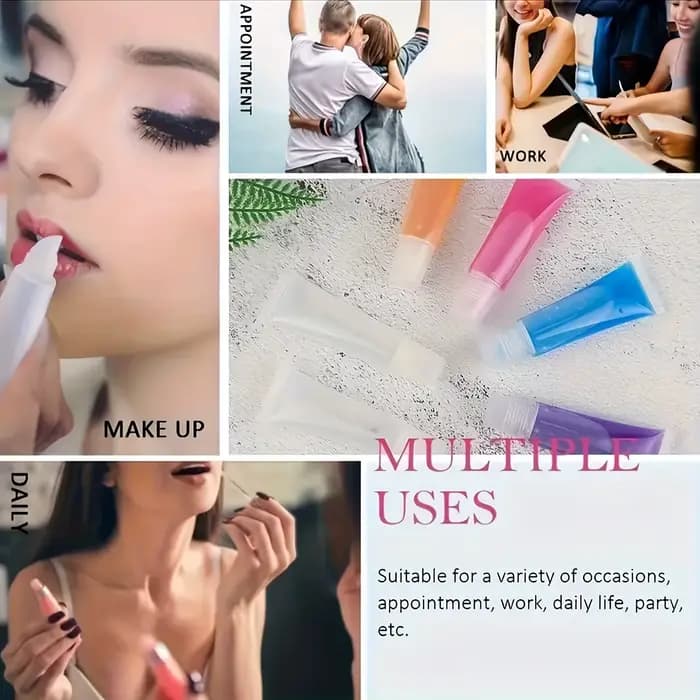 10 tubes de baume à lèvres vides portables de 8 millilitres pour le remplissage.