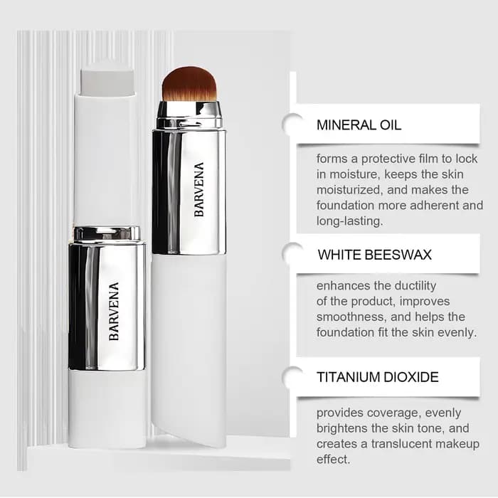 Bâton de fond de teint 2 en 1 à changement de couleur – Formule hydratante légère