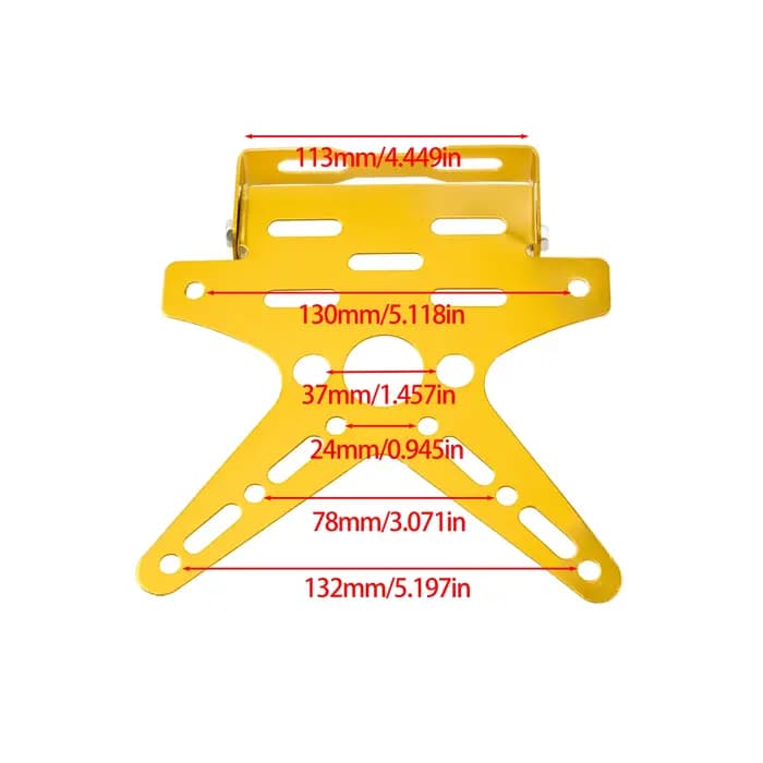 Cadre de plaque de planificateur arrière de moto, scooter Hurbike, support de plaque d'immatriculation, alliage d'aluminium, plaque d'immatriculation couvertes