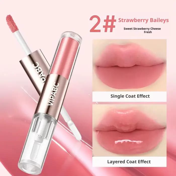 Gloss à lèvres hydratant double tête