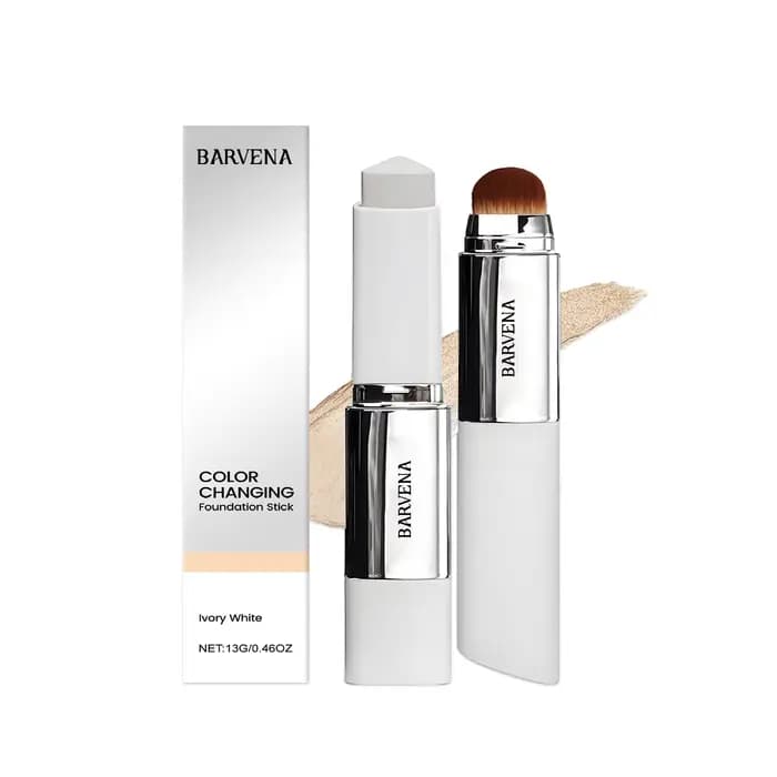 Bâton de fond de teint 2 en 1 à changement de couleur – Formule hydratante légère