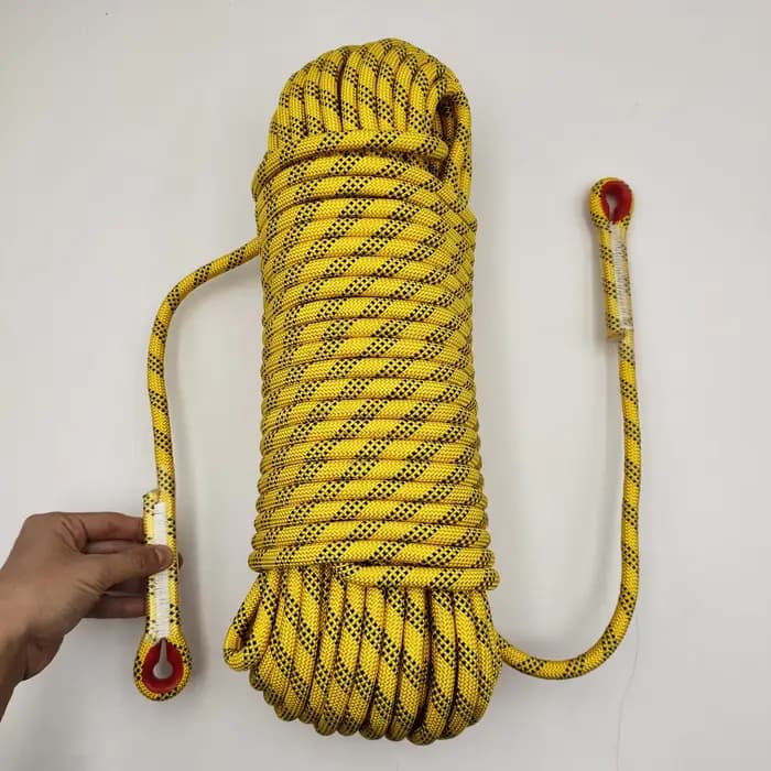 Corde d'escalade 10mm 50m roche extérieure haute résistance survie statique d'urgence sauvetage incendie corde de sécurité cordon équipement de randonnée