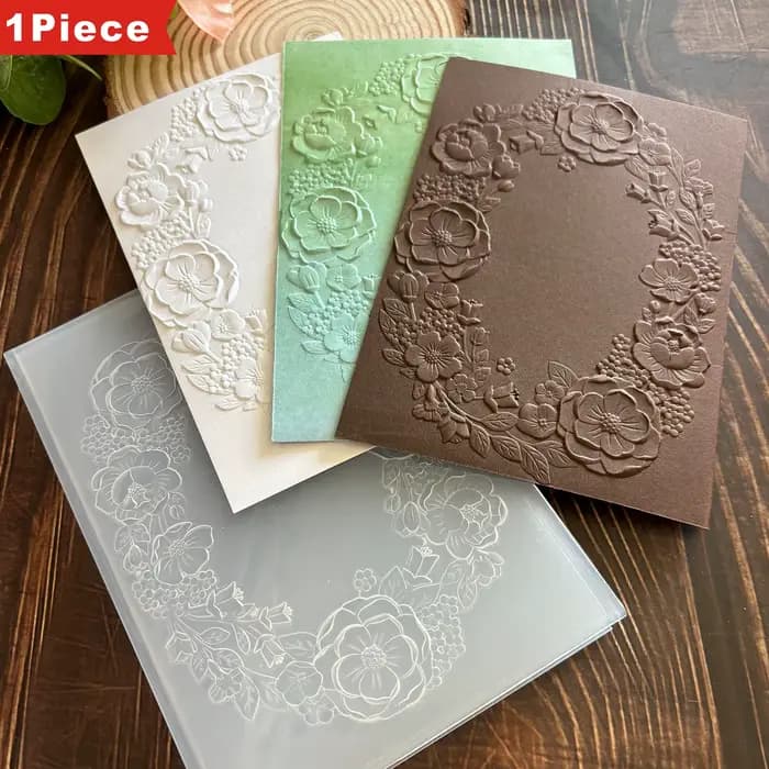Beauté naturelle : la danse harmonieuse des fleurs et des feuilles "Dessin dossier en relief 3D - Convient pour la fabrication de cartes et de scrapbooking