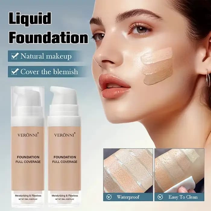 Fond de Teint Couvrant - Maquillage Liquide Modulable à Couvrance Totale pour Mélange Personnalisé