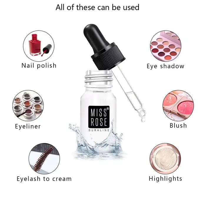 MISS ROSE Transparent éclaircir dilué Eyeliner crème poudre maquillage fard à joues huile pour ongles ombre à paupières coloration liquide Diluant