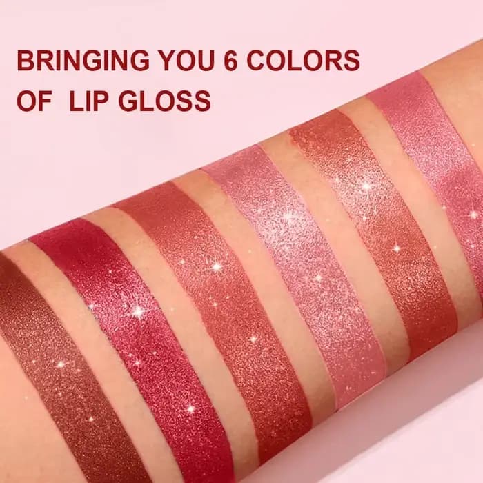 Rouge à lèvres luxueux à paillettes métalliques