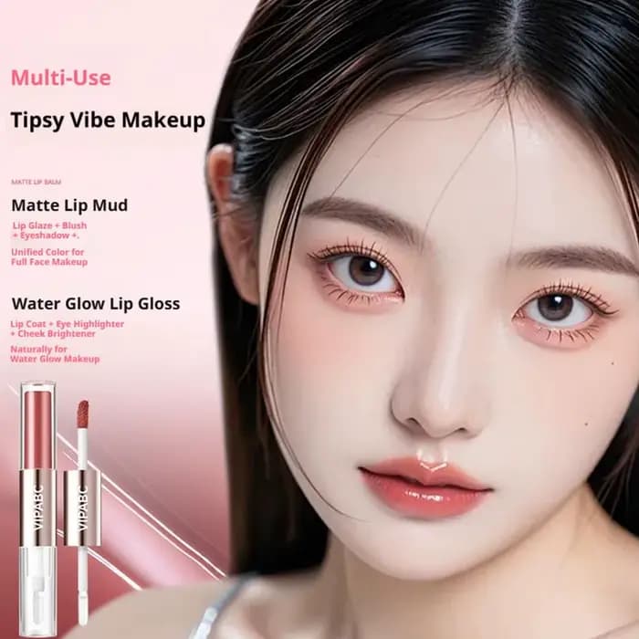 Gloss à lèvres hydratant double tête