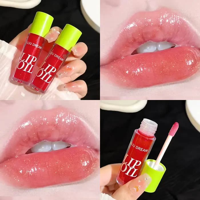 Huile à lèvres gelée de couleur bonbon avec finition brillante