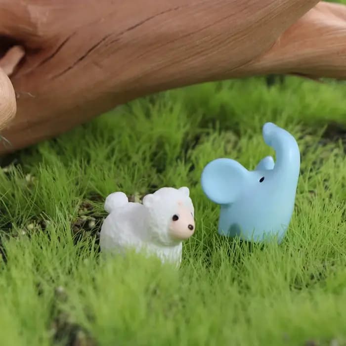 Animaux de la Zodiaque : Chat, Canard, Mouton, Écureuil, Grenouille, Tortue - Ornements de Micro-Paysage Réalistes et Mignons, Miniatures Artisanales
