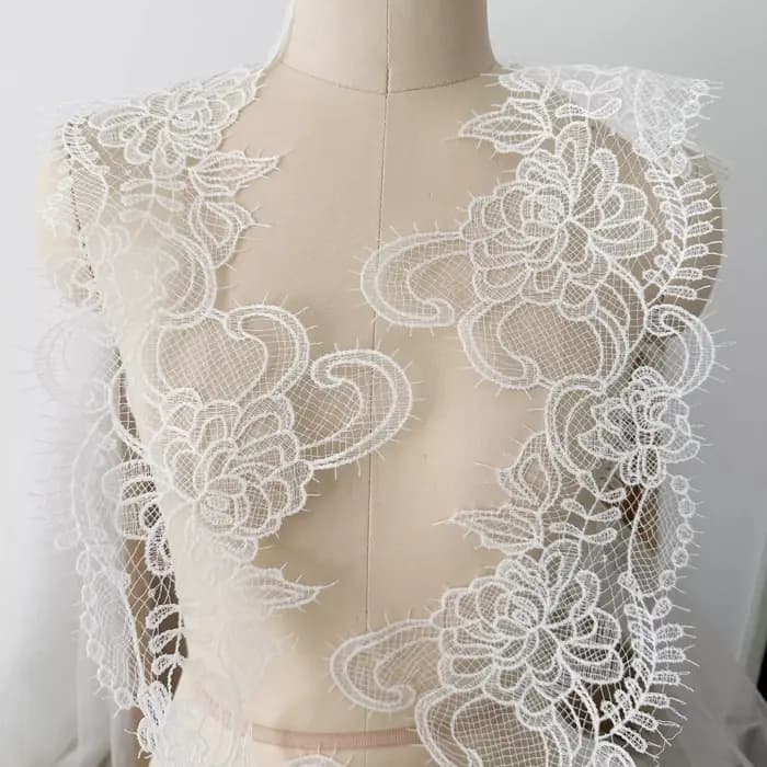 Fil de poisson voile, voile évidé, robe de mariée, robe de soirée, accessoires en dentelle faits à la main
