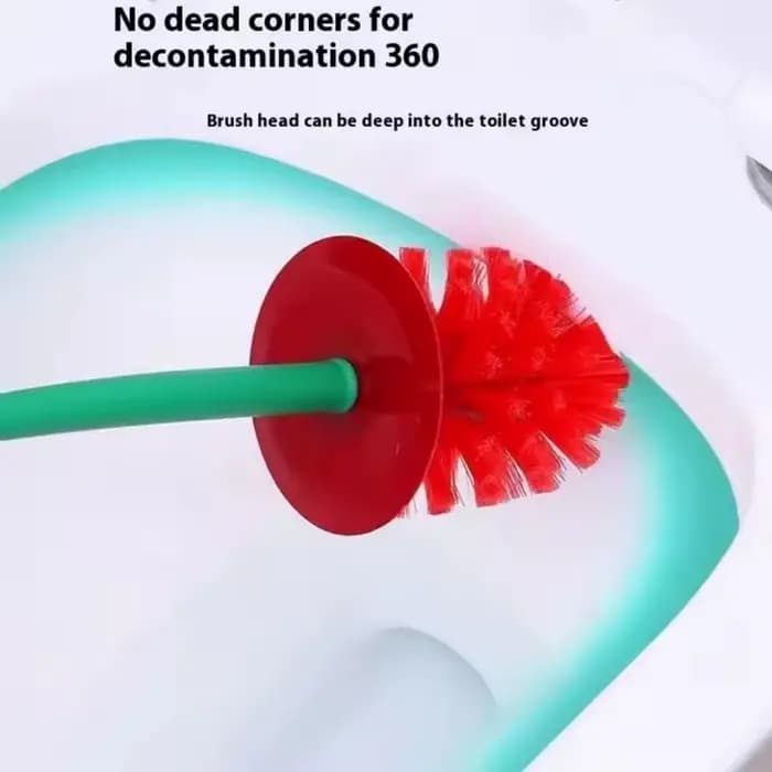 Brosse de toilette rouge, support de toilette, accessoires de salle de bains, brosse de lavabo créative en forme de cerise, ensemble de supports de brosse de toilette