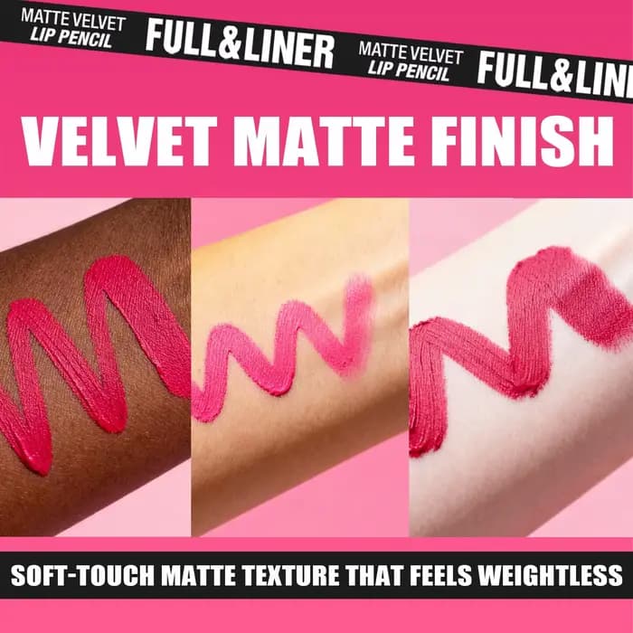 Mat 12 couleurs crayon à lèvres Contour rouge