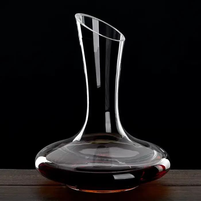 Décanteur à vin rouge à base plate de qualité supérieure, fait à la main, verseur de vin en cristal, carafe à eau de qualité supérieure, mur épaissi, ouvre-bouteille, 1000ml