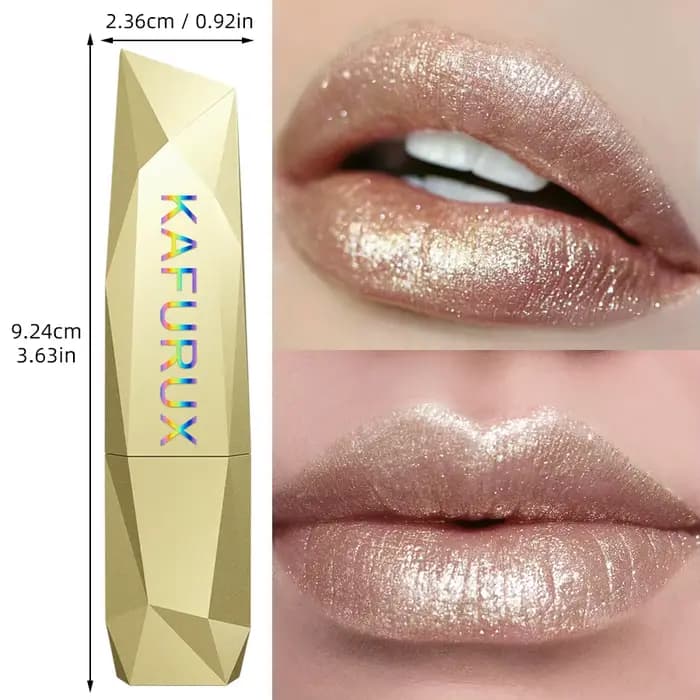 Rouge à lèvres métallique repulpant à paillettes