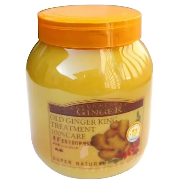 Masque Capillaire Hydratant au Gingembre Réparateur pour Cheveux Abîmés, Crème de Soin Capillaire, Pommade Coiffante, Après-Shampoing Anti-Frisottis 500ML