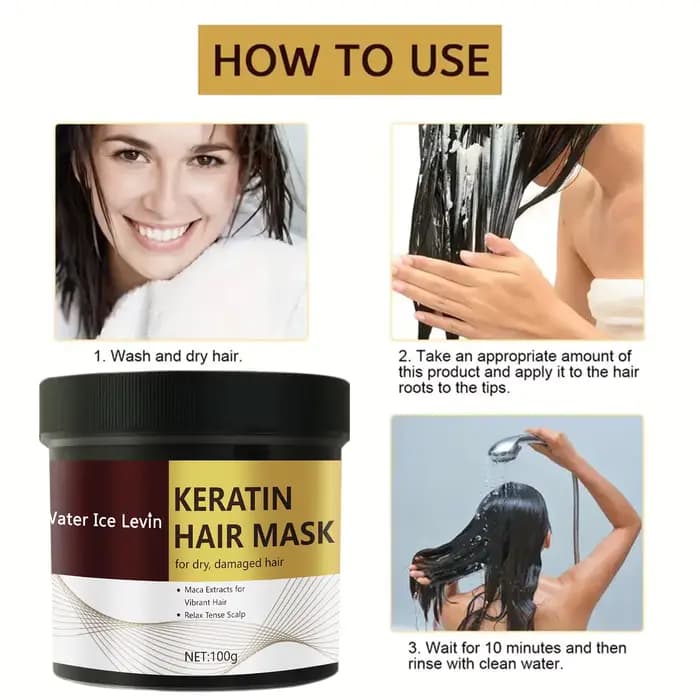 Masque capillaire magique à la kératine, réparation rapide en 5 secondes, cheveux crépus endommagés, doux, lisse, brillant, lissage, hydratant en profondeur, soins capillaires